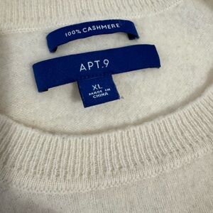 Apt. 9 Soft Cream Cashmere Knit